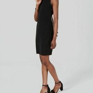 Jessica Howard Black Sleeveless Boatneck Black Sheath Dress Size 16